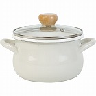 ストクック　ＩＨホーローポット（１８ｃｍ）　グレー