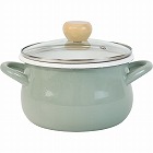 ストクック　ＩＨホーローポット（１８ｃｍ）　グリーン