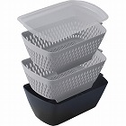 角型チリトリザルボウル　フタ付　４点セット