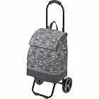 ネコ柄ショッピングカート　グレー