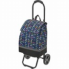 ネコ柄ショッピングカート　ネイビーブルー