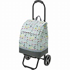 ネコ柄ショッピングカート　スカイブルー