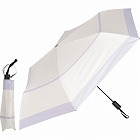 自動開閉晴雨兼用傘　超軽量カーボン　ボーダー　オフ×パープル