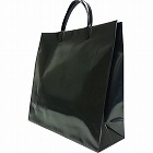 無地ビニールバッグＭ　クロ
