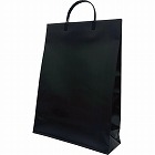 無地ビニールバッグＬ　クロ