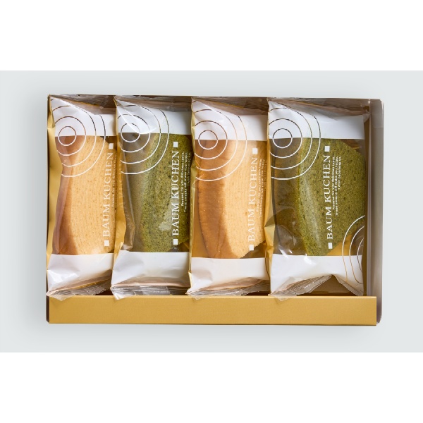 なだ万監修　絆のかさなりバウムクーヘン詰め合わせ　宇治抹茶＆和三盆　☆